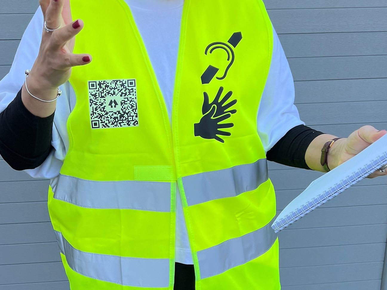 Yellow vest with inscription