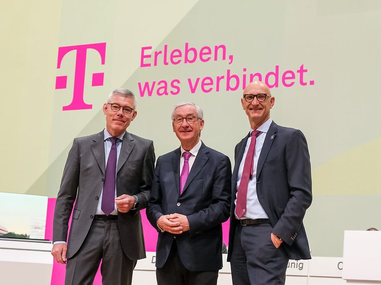 From left: Christian Illek, Ulrich Lehner, Timotheus Höttges.