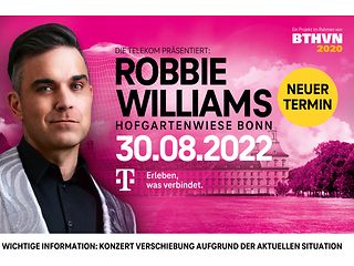 Robbie Williams spielt 2022 in Bonn.