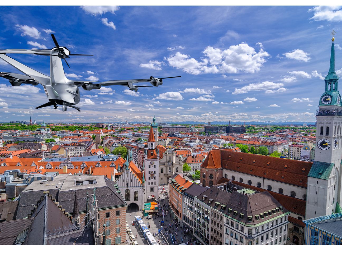 City Airbus above Munich