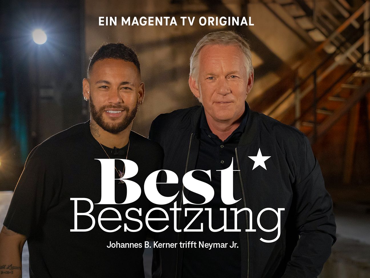 Bild mit Johannes B. Kerner und Fußballstar Neymar Jr.