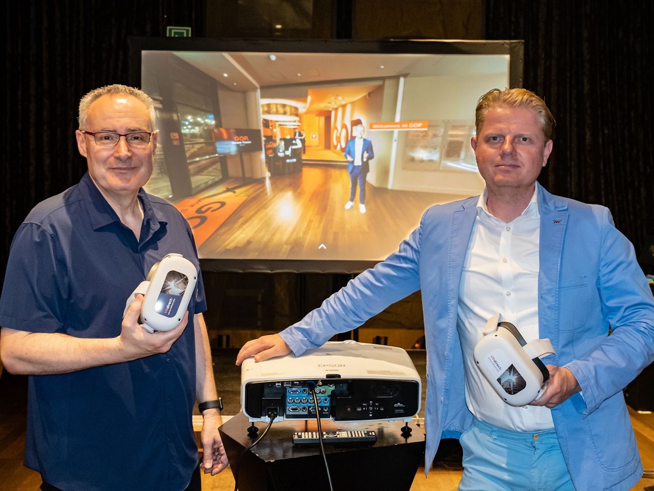 Oliver Kepka, Project Manager from Segment Marketing SME, and Mark Schüler, Director GOP-Theater Bonn.