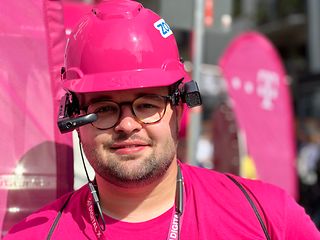 Wirbt auf der Digital X für Zoom X: Telekom-Mitarbeiter Justin Stank. 