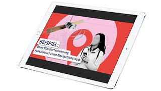 Tablet mit Beispielbild