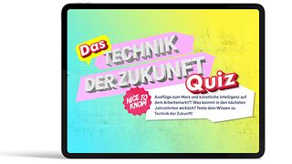 Tablet mit Screen des Quiz