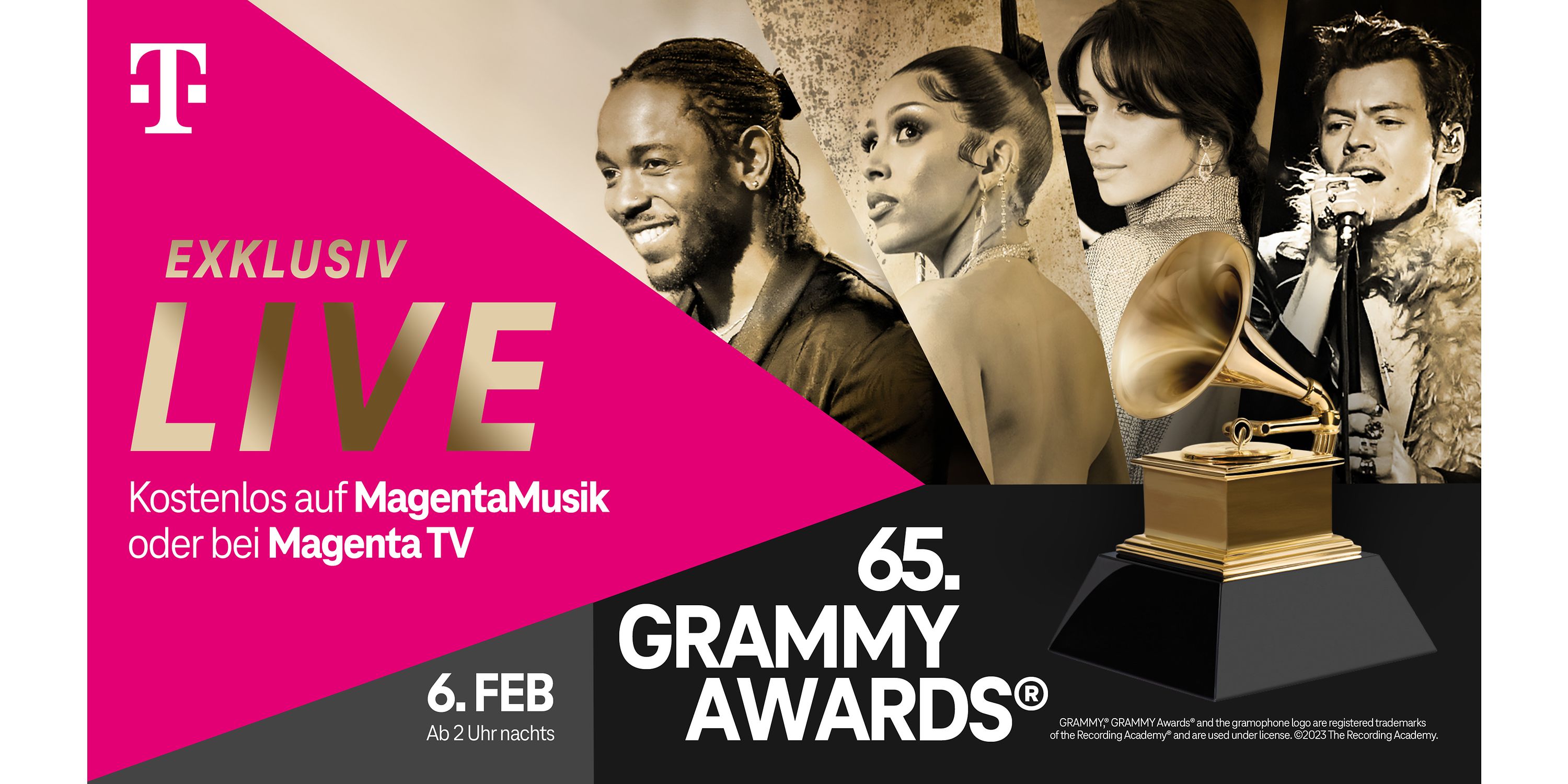 Telekom shows the 65th Annual GRAMMY Awards® exclusively in Germany