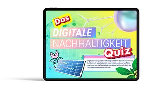 Tablet mit Screen des Quiz