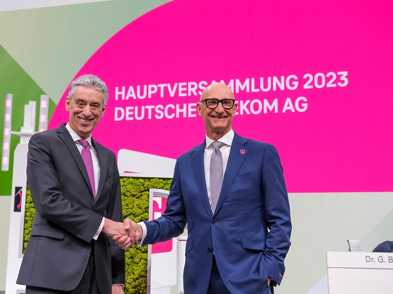 Chairman of the board of management Frank Appel (left), CEO Tim Höttges.