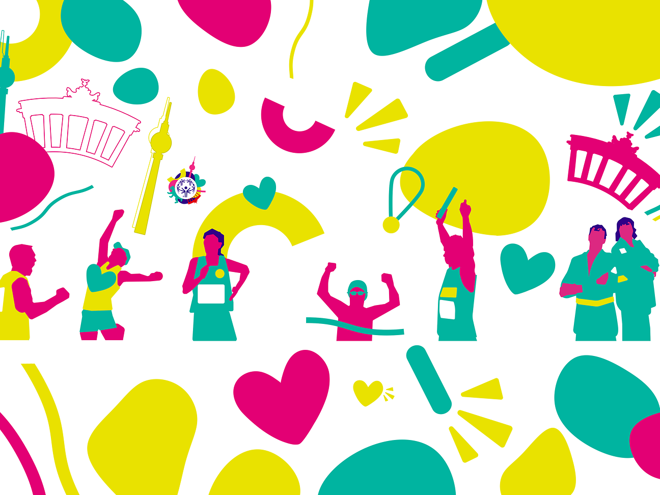 Das Vorschaubild der Dokumentation „Jetzt! Wir! Special Olympics in Berlin” 