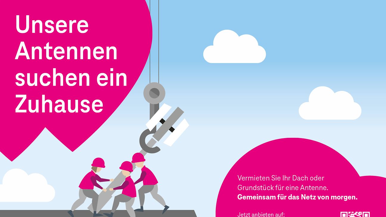Telekom sucht mit Plakaten und Printanzeigen nach Mobilfunkstandorten