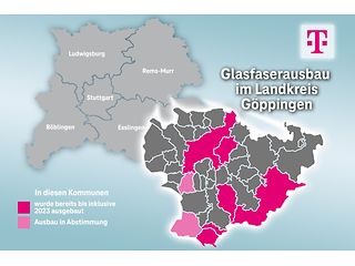 Ausbaukarte für den Landkreis Göppingen.