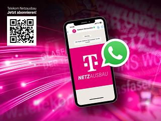 WhatsApp-Kanal „Telekom Netzausbau"
