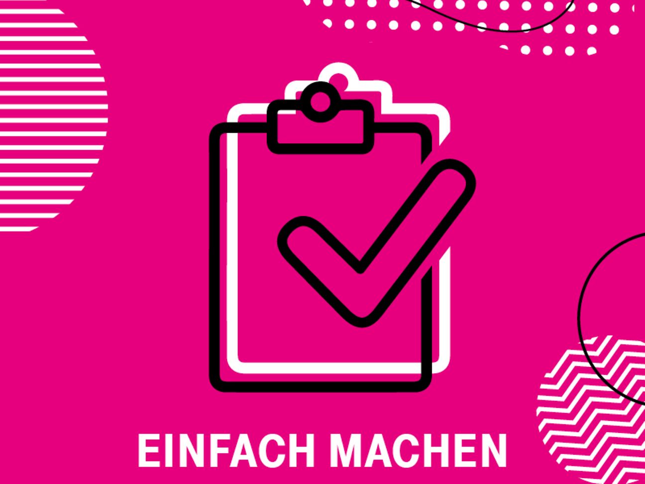 Icon und der Schriftzug Einfach machen