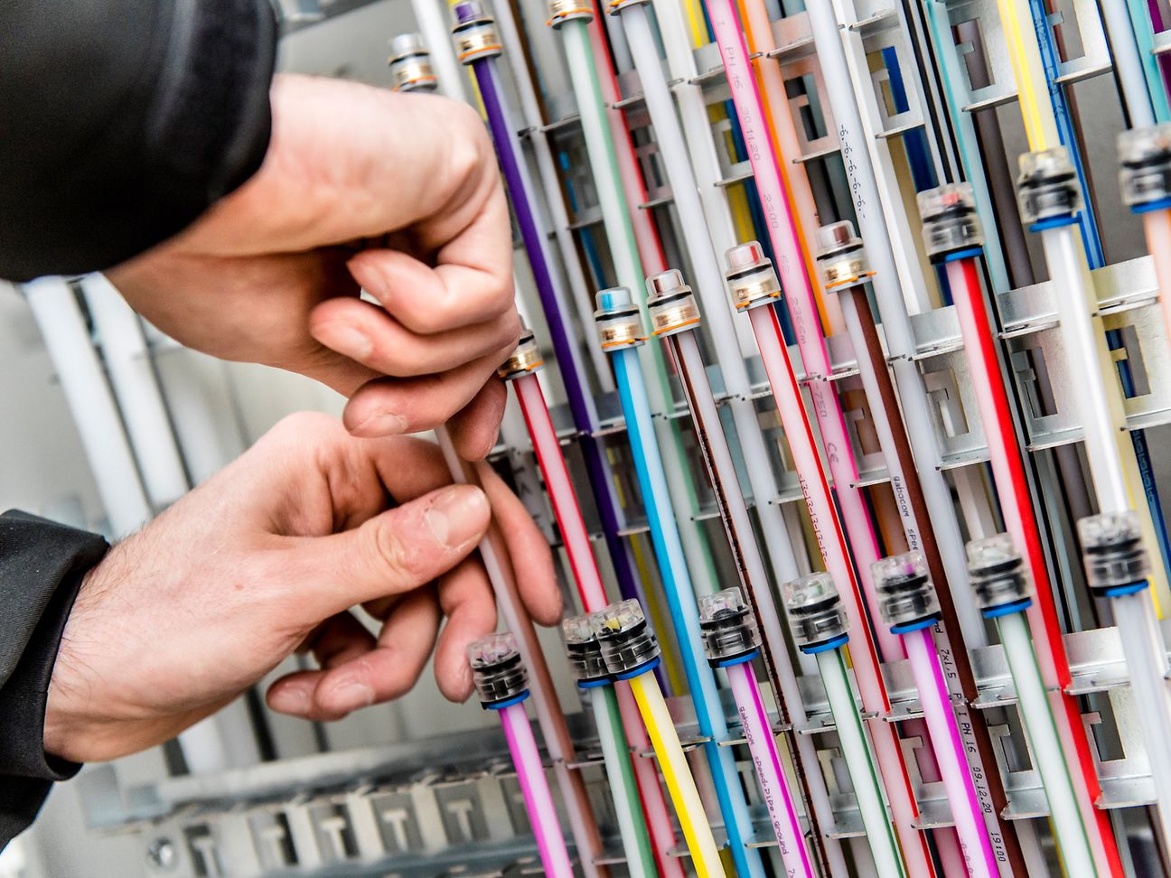 Mikrorohr-Management eines Netzverteilers.