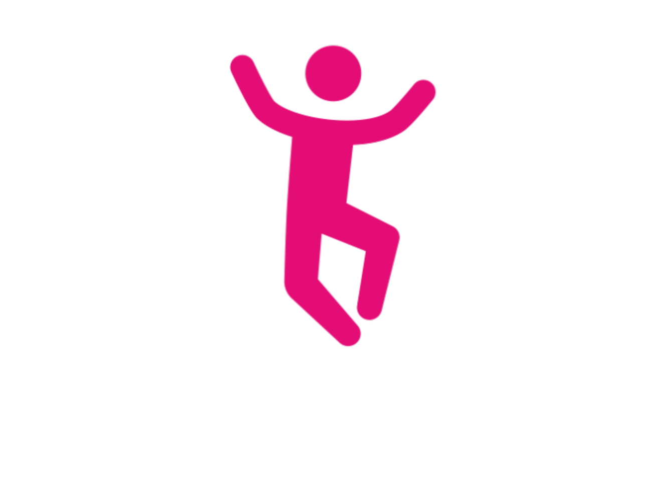 Magenta Icon jumping Person
