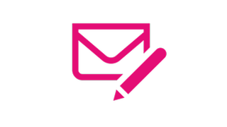 Icon showing an envelope with a pen