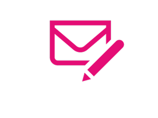 Icon showing an envelope with a pen