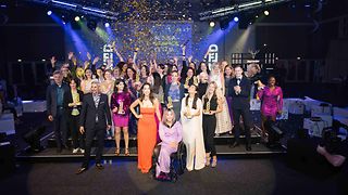 Festively dressed participants at the Digital Female Leader Award Gala 2023.