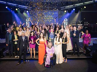 Festively dressed participants at the Digital Female Leader Award Gala 2023.