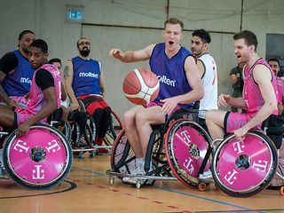 Wheelchair basketball players