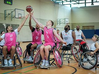 Wheelchair basketball team Köln 99ers meet Telekom Baskets Bonn.