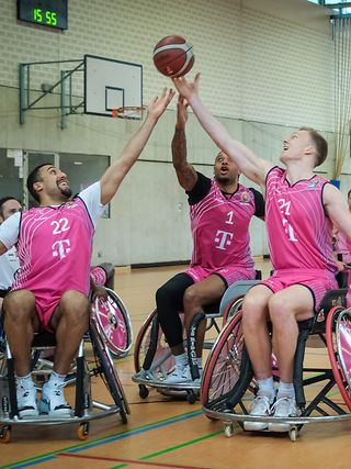 Wheelchair basketball team Köln 99ers meet Telekom Baskets Bonn.