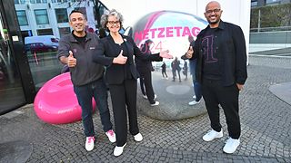 Netzetag 2024: (v.l.) Srini Gopalan, Claudia Nemat, Abdu Mudesir.