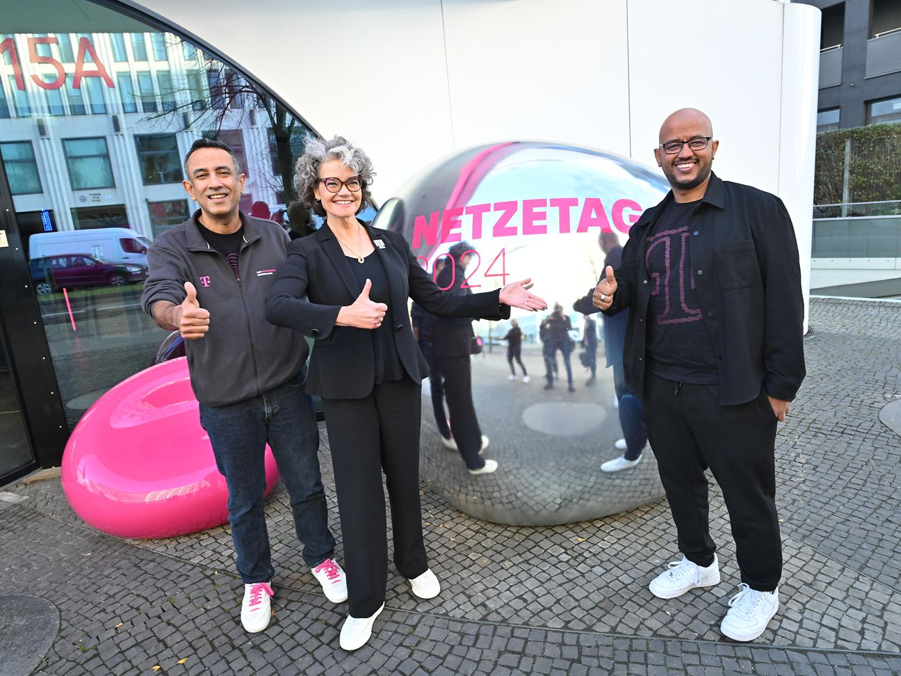 Netzetag 2024: (v.l.) Srini Gopalan, Claudia Nemat, Abdu Mudesir.