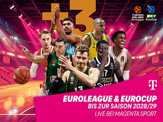 Die beste Basketball-Liga Europas läuft bis 2029 bei MagentaSport.