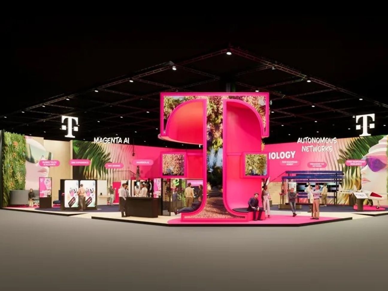 Computer Graphic: Deutsche Telekom booth at MWC.