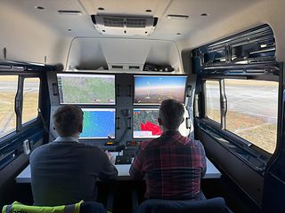 The drone was operated by specialists from a control centre in a vehicle.