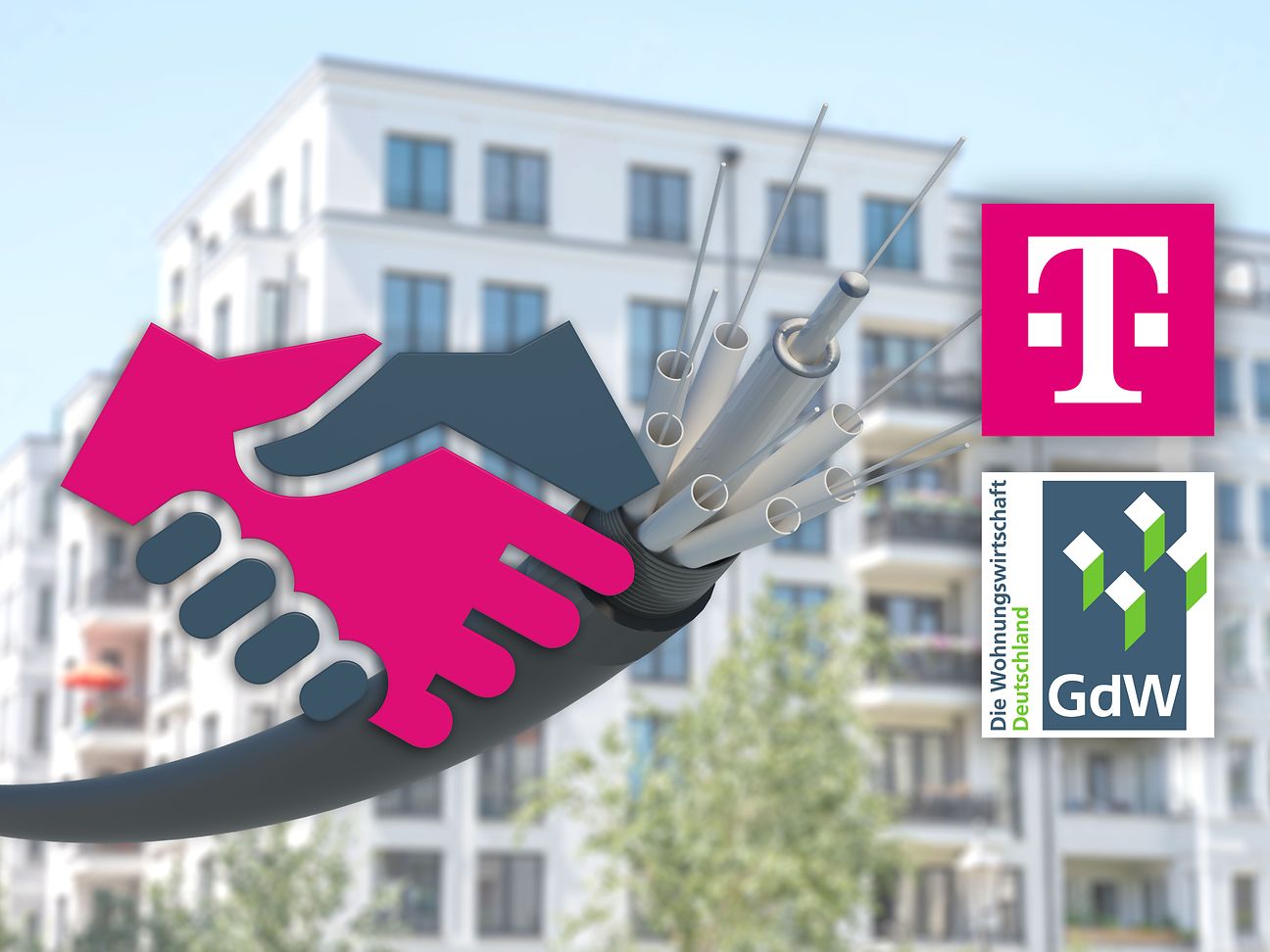 Spitzenverband der Wohnungswirtschaft und Telekom weiten Zusammenarbeit aus.