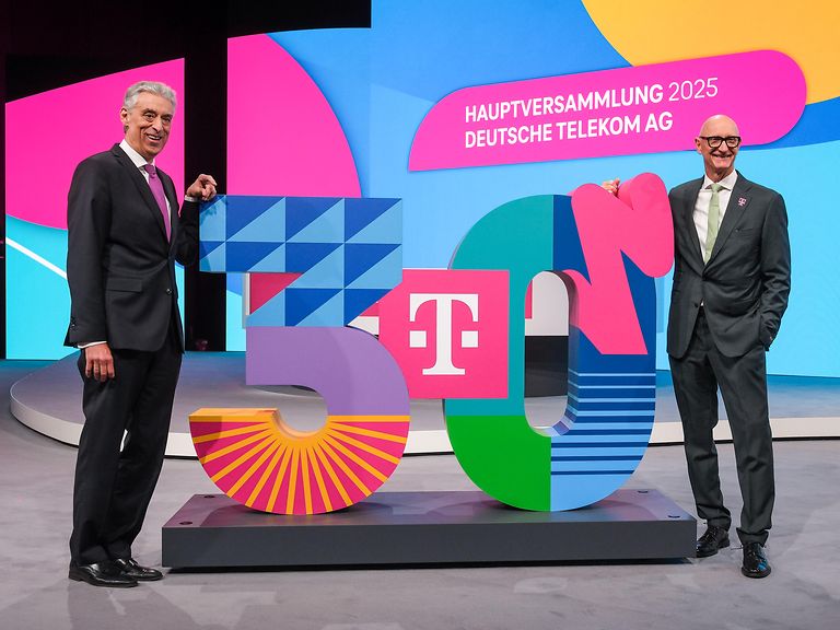 Aufsichtsratsvorsitzender Frank Appel (links) und Vorstandsvorsitzender Tim Höttges.