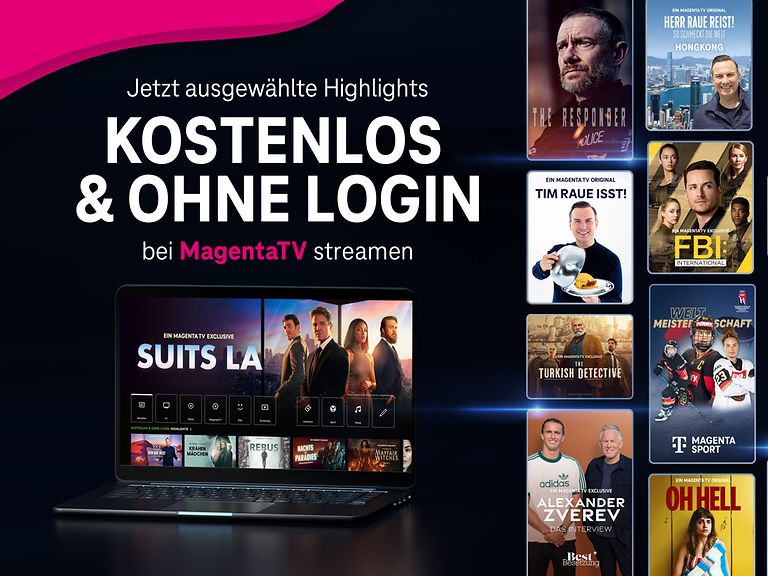 MagentaTV macht ausgewählte Entertainment-Inhalte frei zugänglich.