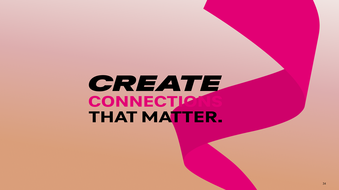 Bild mit der Aufschrift Create Connections that matter