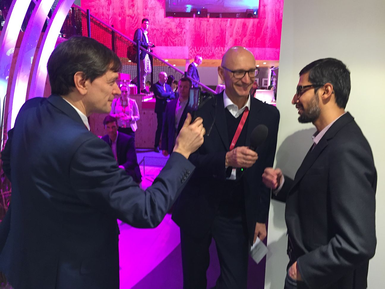 Telekom Vorstandschef Tim Höttges beim Interview.
