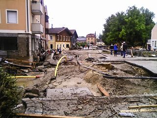 Flutbild aus Simbach am Inn 