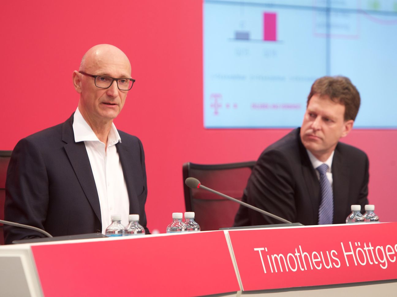 Tim Höttges (l.) und Thomas Dannenfeldt.