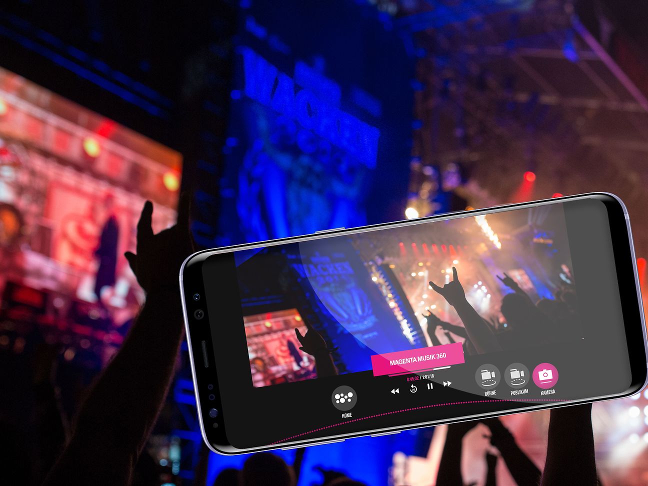 Konzert-Szene auf Smartphone