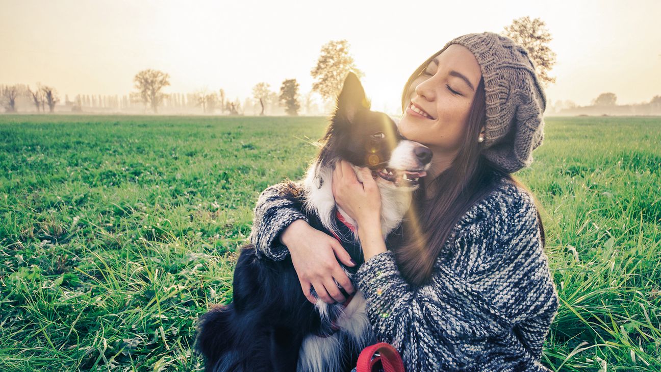 Frau mit Hund