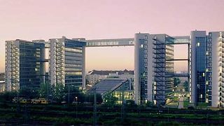 View of the Telekom building in Munich