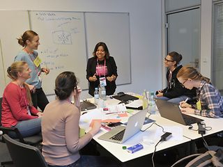The female hackers had two days to develop their prototypes and were supported by mentors.