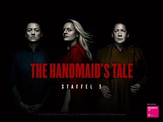 Schmuckbild „The Handmaids Tale“: die drei Hauptdarstellerinnen in heroischer Pose.