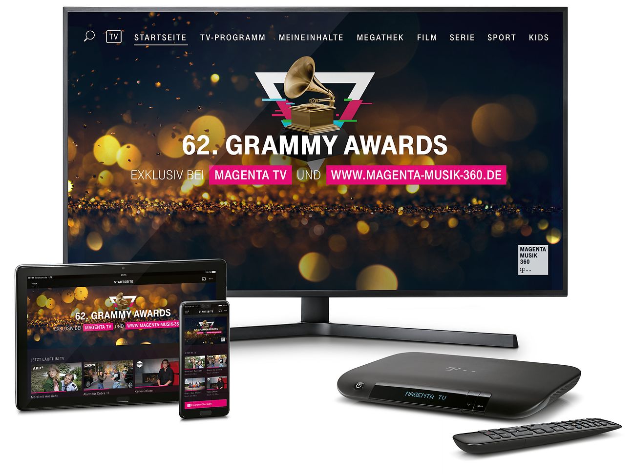 Vorhang auf für die 62. GRAMMY Awards – live und exklusiv auf MagentaTV und im kostenlosen Livestream.