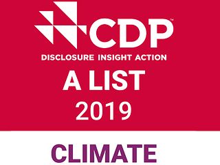 CDP climate A List Stamp 2019