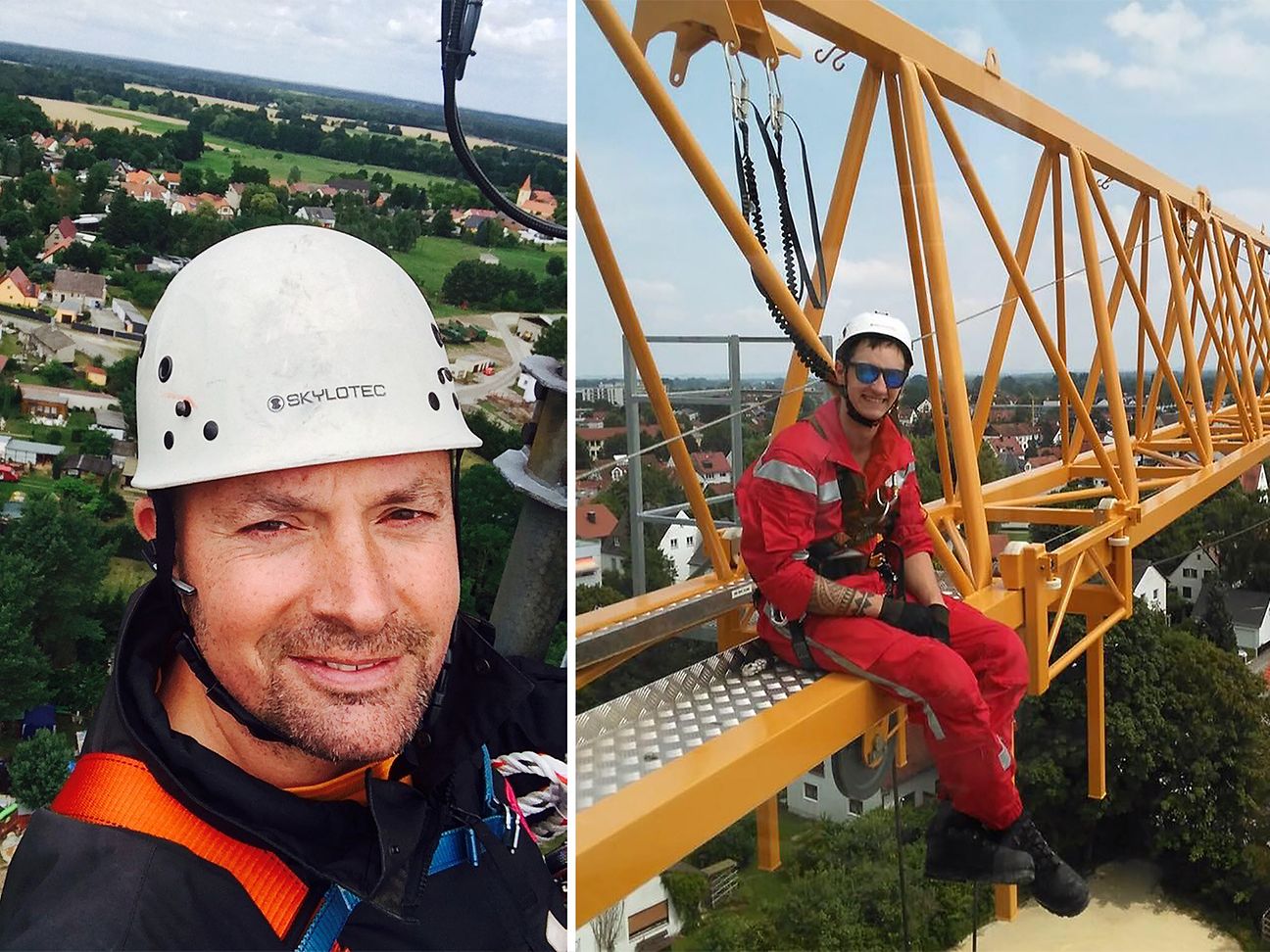 Working at heights of up to 100 meters to ensure the best possible connections.