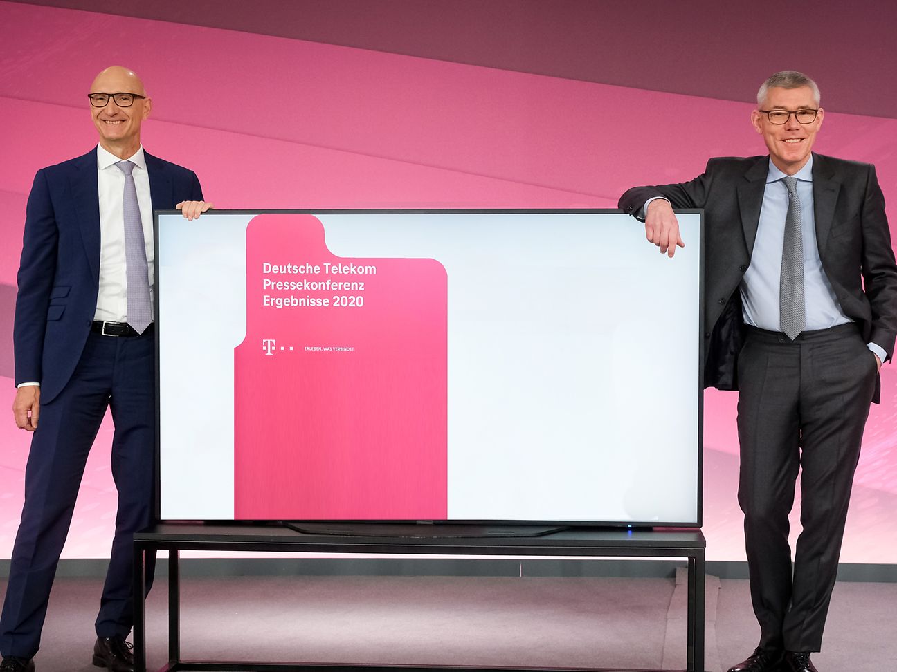 Timotheus Höttges (left), Christian P. Illek. 