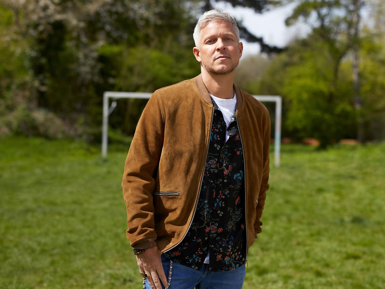 Daniel Hall auf einem Fußballplatz 