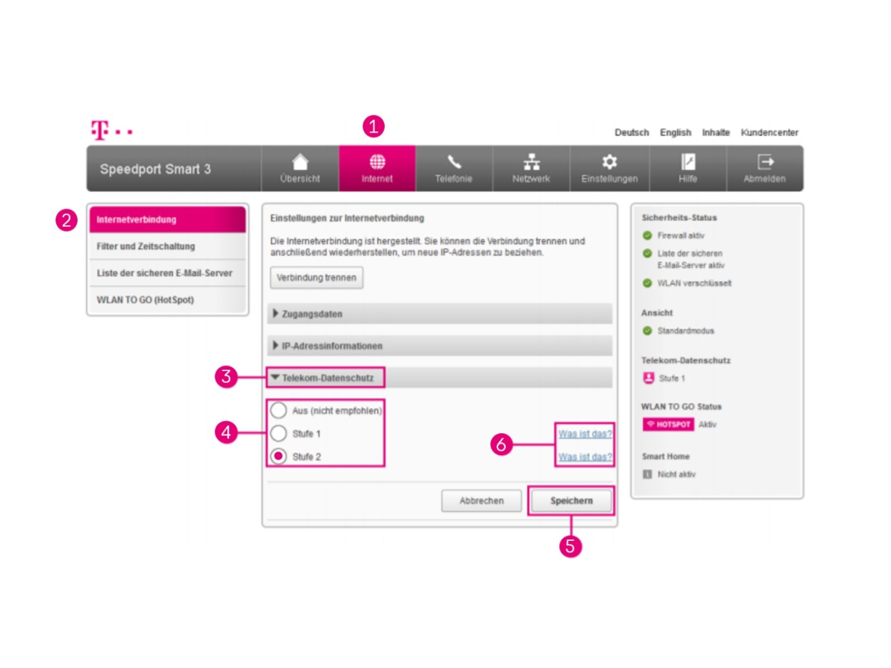 telekom router ip adresse ändern