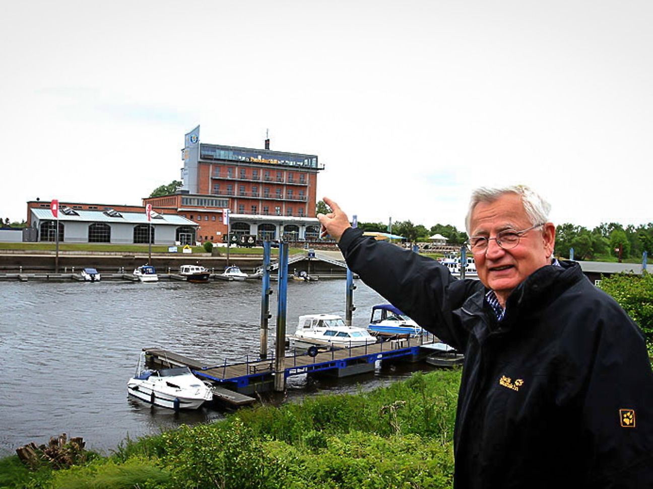 Die Sendeanlage im Dömitzer Hafen.